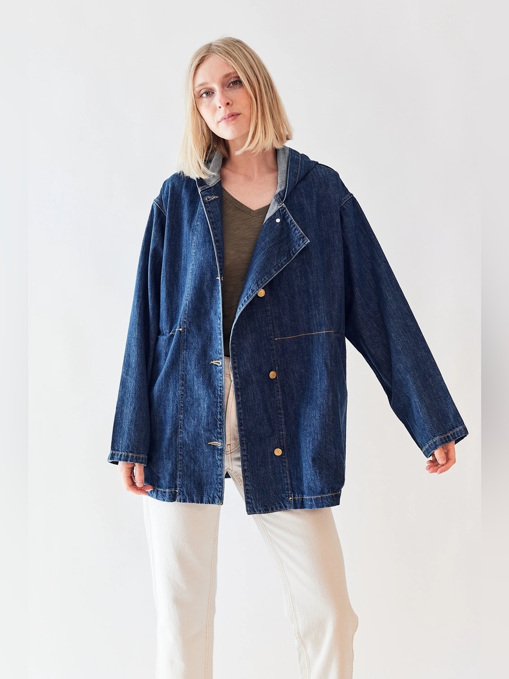 B Sides XS/S Travel Jacket Denim Hooded
